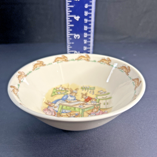 Set piatti bambino 3 pezzi inglese Royal Doulton Bunnykins vintage raccolta mele - Foto 8 di 13