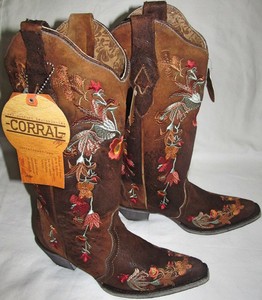 floral embroidered cowboy boots