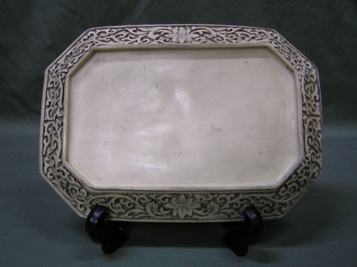 Vintage Hand Carved Cinnabar Lacquer Creame Tray ,Chinese Vintage Hand Carved Cinnabar Lacquer Creame Tray ,Chinese