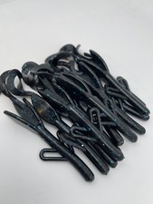 25pc 4” Black Blue Flake Brush Hog Style Creature Bait bass fishing Soft Plastic