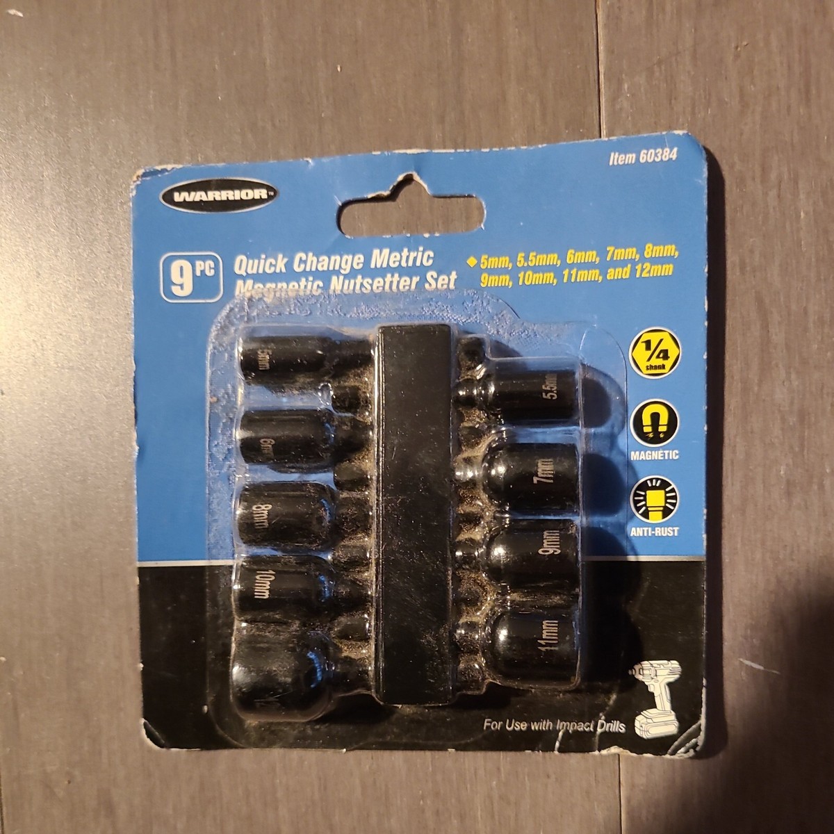 ℳ. Warrior Magnetic NutDriver Metricand SAE Quick Release Bit