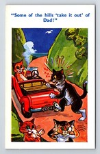 Comic Postkarte: Katzen im Auto. Doug Lovern ...