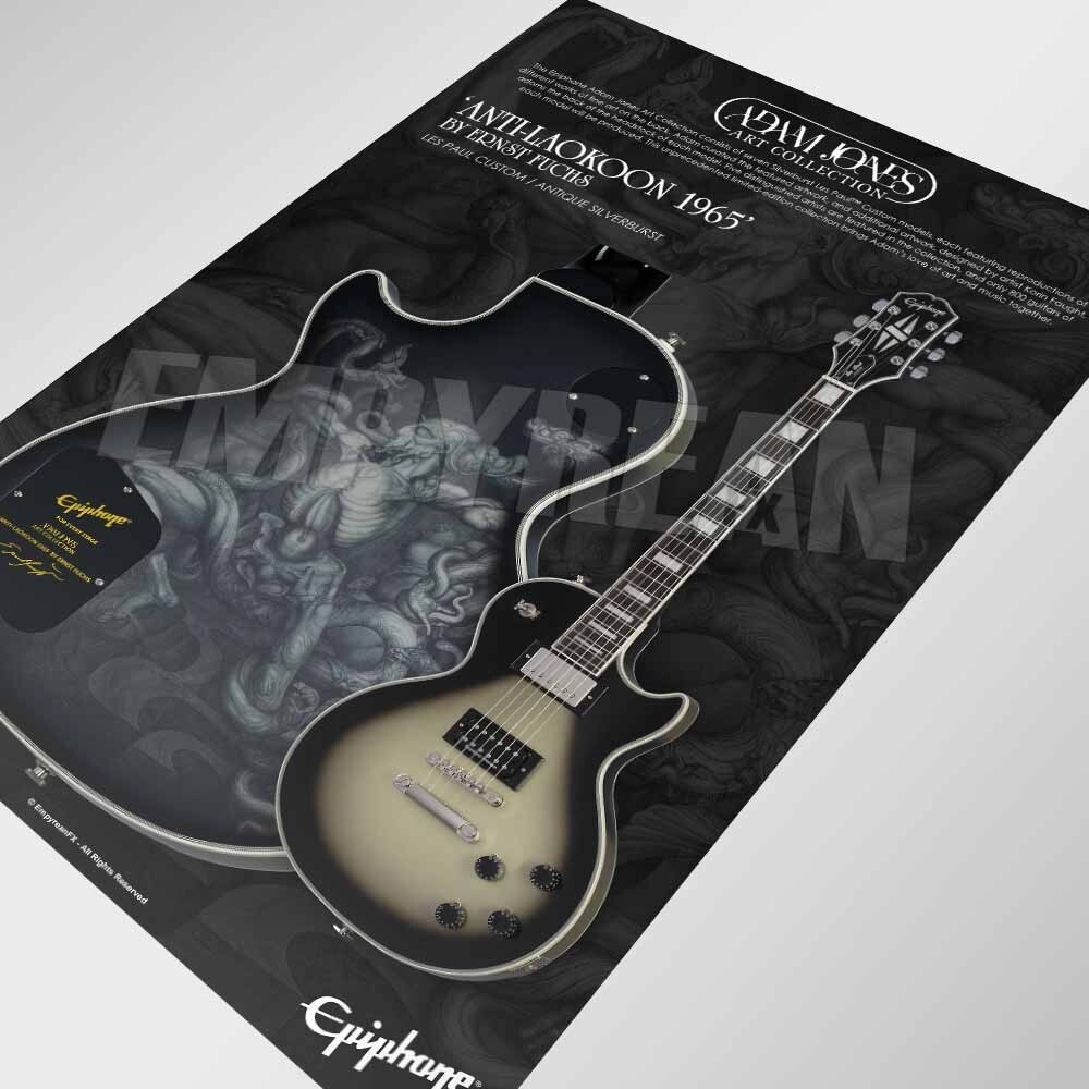Adam Jones Epiphone Les Paul Custom Anti-Laokoon 1965 Guitar Wall