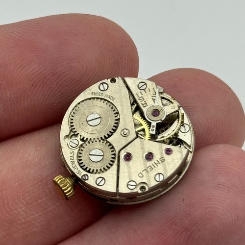 19.7mm Shield Peseux P 220 Manual Wind Swiss Made 15 Jewels Watch Movement PARTS - Picture 8 of 16