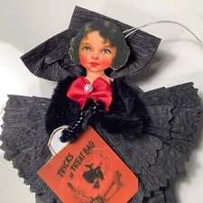 Feather tree Halloween ornaments, Witch, Vampire gift tags  item# 15