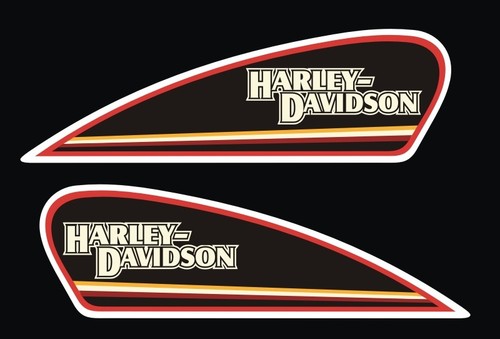 Kit Adesivi HARLEY DAVIDSON coppia serbatoio vintage PVC alta qualità tank  | eBay