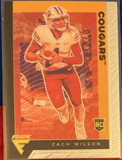 2021 Panini Chronicles Draft Picks ZACH WILSON RC FLUX Base ROOKIE Jets!