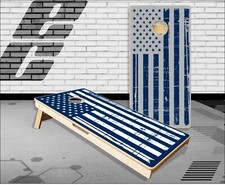 Blue Flag Cornhole Boards Bean Bag Toss Game