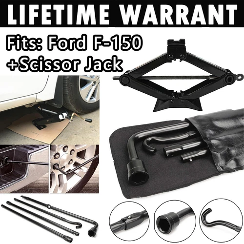 Fit 2004-2014 Ford F150 Lug Wrench Spare Tire Tool Set Kit Repair+Scissor Jack2T