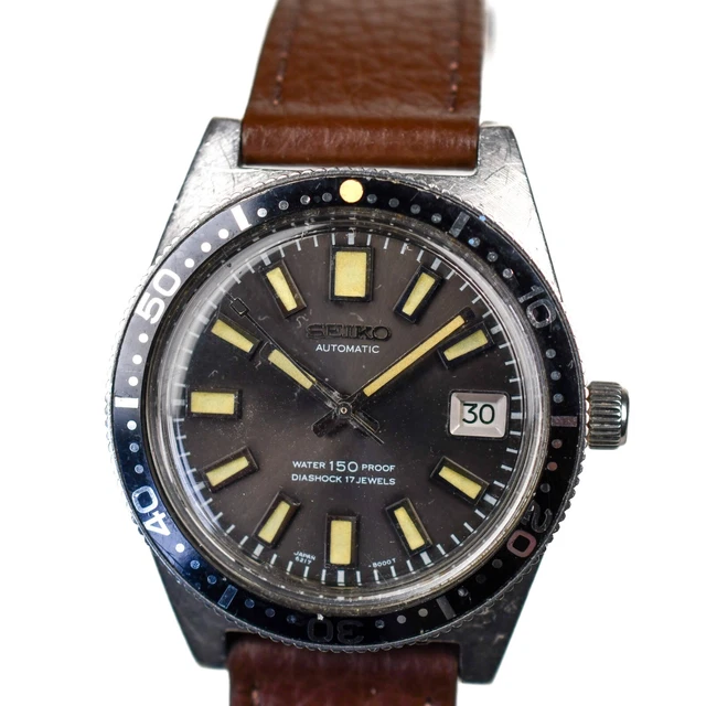 Seiko 62MAS 6217-8000 May 1965 Small Crown 150m First Diver Great Patina Rare