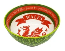Royal Tara Welsh Ceramic Bowl Wales Cymru Red Kitchenware Gift Serving Soups