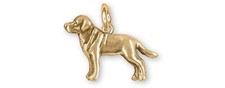 Labrador Retriever Jewelry 14k Yellow Gold Handmade Labrador Retriever Charm  LB