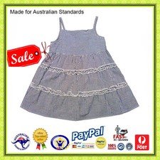 GENUINE AUS QLTY Myer Baby Toddler Girls Sketch Summer Gingham Check Dress-SALE