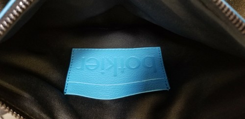 Botkier Woman's Trigger Leather Clutch, Sky Blue Color - Detachable Wristlet - Picture 5 of 5