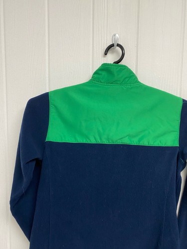 Adidas Boys Irish fleece jackets full zip up long sleeve navy blue green size M - Picture 11 of 11