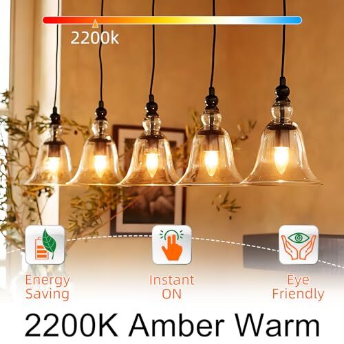 Candelabra Light Bulbs 40 watt, E12 LED Bulb Dimmable B10 Candle Light Bulbs, - Picture 4 of 8