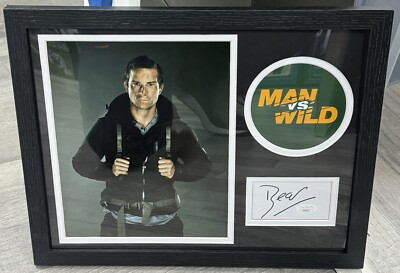 Bear Grylls Signed Autographed 11x14 Man vs Wild Custom Framed Display JSA COA