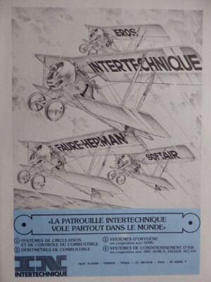 1977 PUB INTERTECHNIQUE ZODIAC EROS FAURE BRUDER SOFTAIR FLUGZEUG AUSRÜSTUNG ANZEIGE