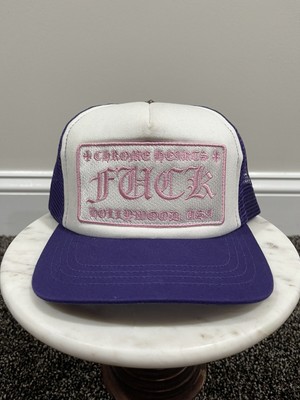 pink chrome heart hat