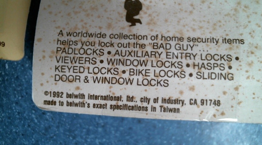 Belwith Products 1409 Wind Onglet De Verrouillage, Aluminium