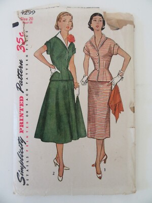 1950s fitted dress 1950s-1960s Short Sleeve Fitted Plaid Dress Small main image 1