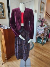 Vintage The Villager violet velvet jacket - size 10