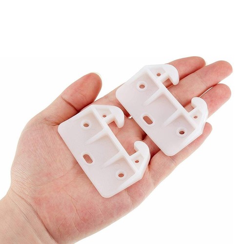 10x Plastic Drawer Guides Rear Center Mount Brackets Track Dressers Hutches N881 - Picture 3 of 7
