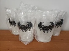 Lot of 4 Budweiser Anheuser Busch Glow in the Dark Halloween Beer Cups - NOS