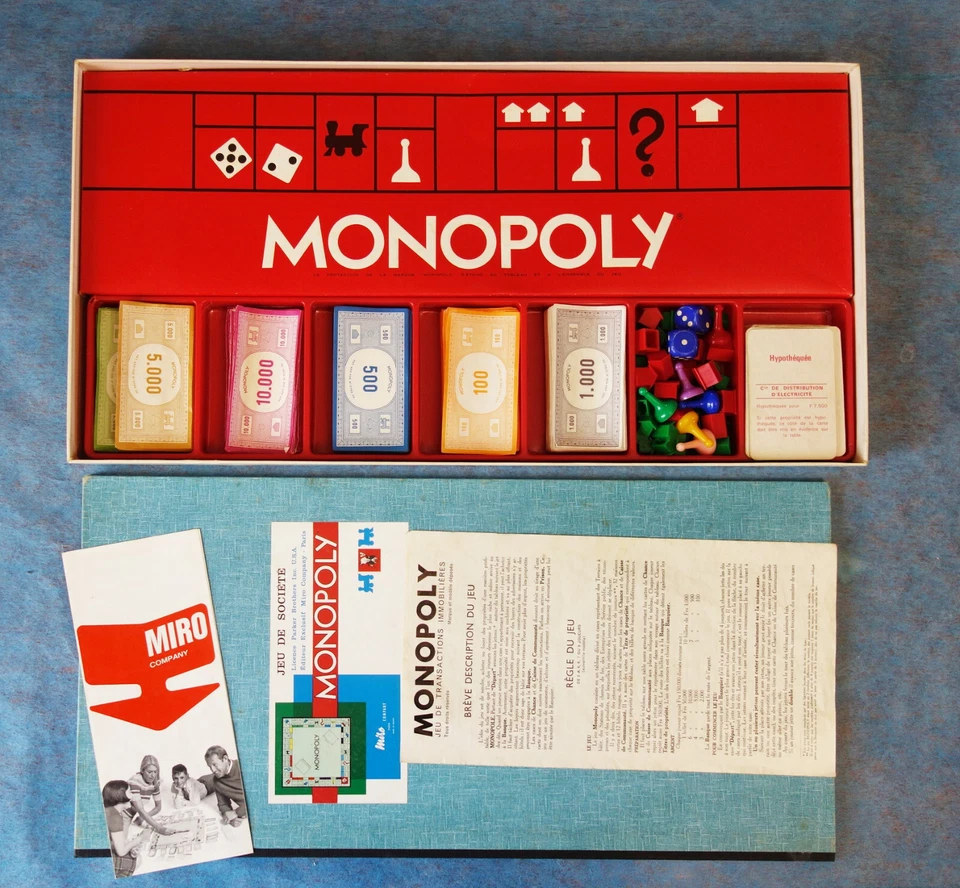 vintage jeu monopoly miro 1961 complet superbe - Photo 2/3