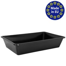 Bassine en plastique Tub 20 L Bain de poussière 60x40x12cm le noir petigi