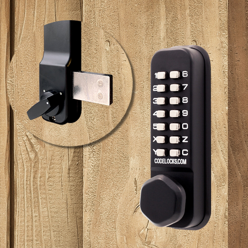 Codelocks CL200 Marine Grade Surface Deadbolt Blk (CL200-MG-BK)