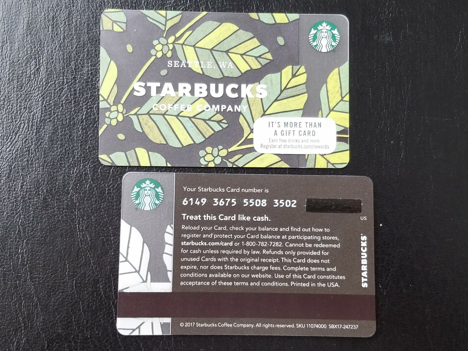 YOU PICK - 2017 Starbucks Cards (2017 copyright) Gift Card - USA