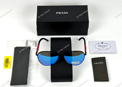 PRADA LINEA ROSSA PS 51XS 1BO08L Gradient Cyan Lens Men's 59 mm Sunglasses