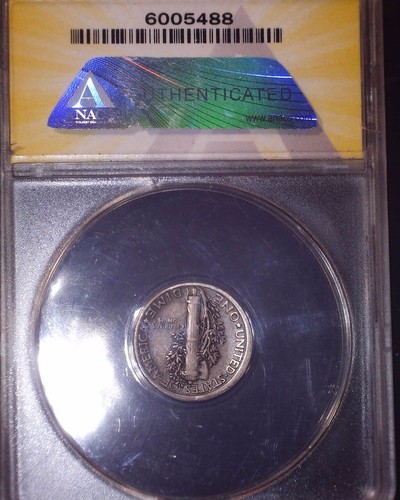 1921 Mercury Dime, ANACS, VF30, Key Date, Issue Free - Picture 4 of 4
