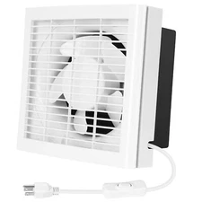 6" Shutter Exhaust Fan 258CFM Window or Wall Mount Ventilation Fan for Greenh...