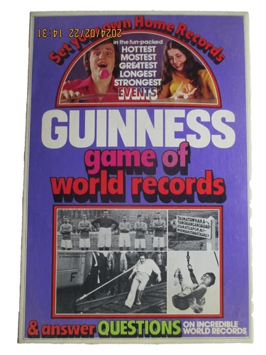 Vintage 1975 GUINNESS Game of World Records Parker Brothers