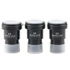1.25 inch Astronomical Telescope Barlow Lens 2X 3X 5X Eyepiece Lens 3Pcs/Set