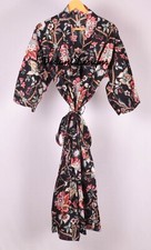 Women Top Long Kimono Dress Kaftan Cotton Maxi Evening Walk Gown Beach Wear Rob