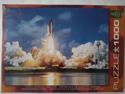 Space Shuttle Take Off Puzzle 19 1/4 x 26 5/8 New Unopened Box 1,000 Pieces 