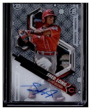 2018 Bowman High Tek Prospect Autograph #PHTSL Shed Long Auto REDS