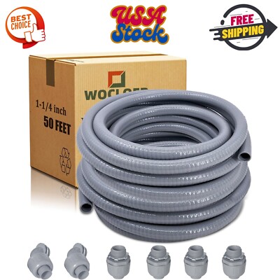 Liquid-Tight Conduit - 1-1/4 inch 50 Feet Flexible Non Metallic Liquid Tight ...
