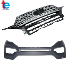 Front Bumper Grille + Front Bumper For 2020 2021 Ford Explorer Limited/Platinum