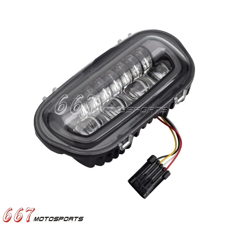 For Harley Fat Bob FXDF 08-17 LED Headlight & Conversion Mount Extension Bracket — 第 4/4 张图片