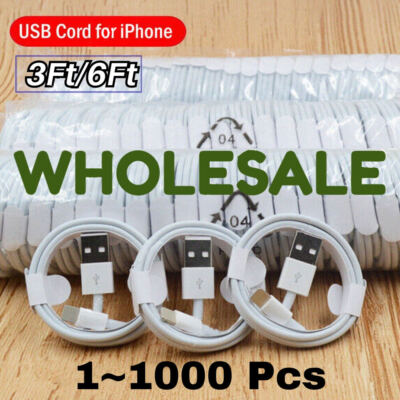 Bulk Lot Charger Cable USB Charging Cord For iPhone 14 13 12 11 Pro Max XR 6 7 8