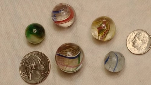 Vintage Old Antique Beautiful German Swirl Marble Lot 5 pcs - Picture 11 of 24