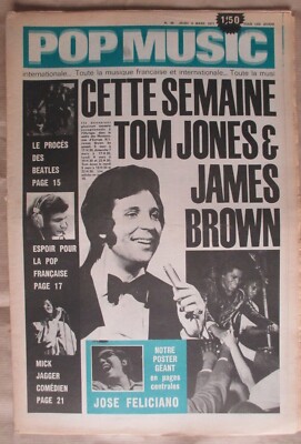 POPMUSIC N° 49 - TOM JONES - JAMES BROWN - MICK JAGGER - POSTER JOSE FELICIANO