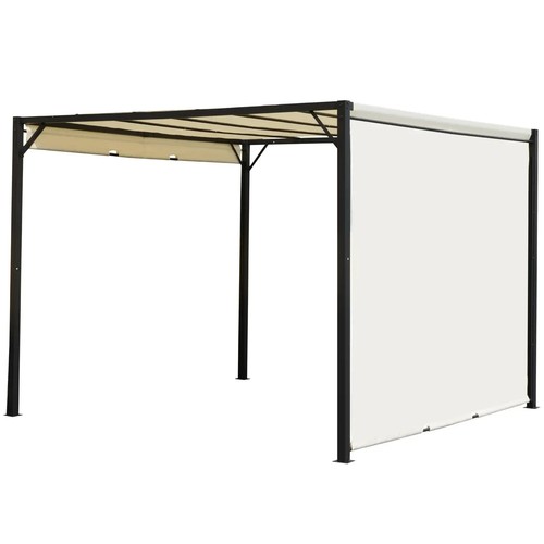 Large Metal Garden Pergola 3x3m Retractable Sun Shade Patio Garden Gazebo Canopy - Picture 16 of 22