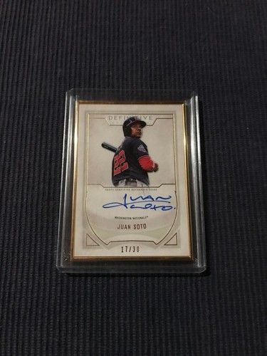 2019 Topps Definitive Collection Juan Soto Framed Autograph Auto 17/30 RAW - Picture 5 of 8