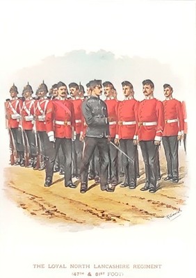 The Loyal North Lancashire Regiment - 1891 Lithographie von Richard Simkin