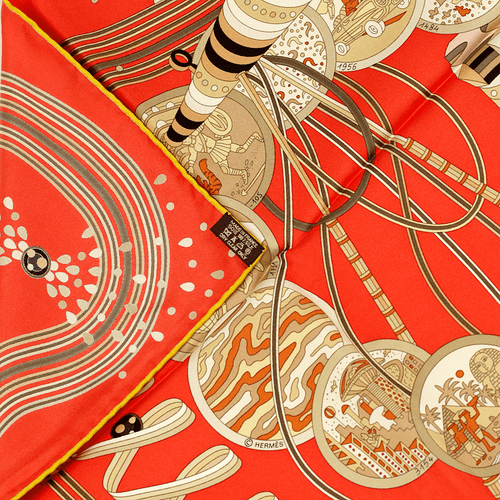 Hermes Scarf LE LABORATOIRE DU TEMPS 90cm Silk Foulard Carre PIERRE MARIE - Picture 5 of 7